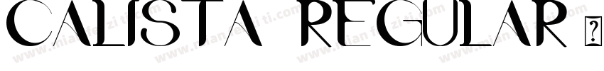 Calista Regular字体转换